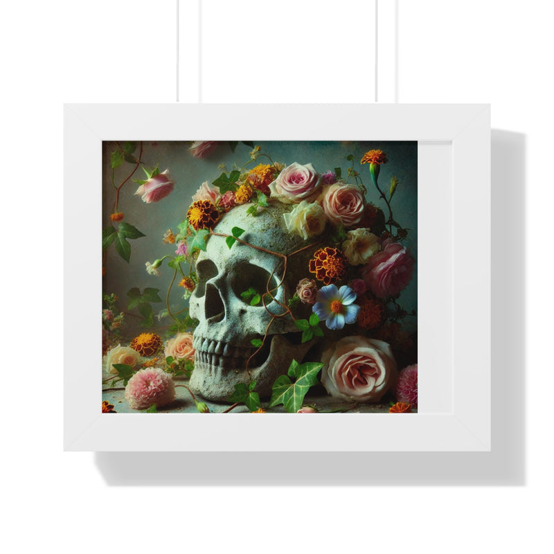 Poster Collection - Memento Mori Skulls with Flowers