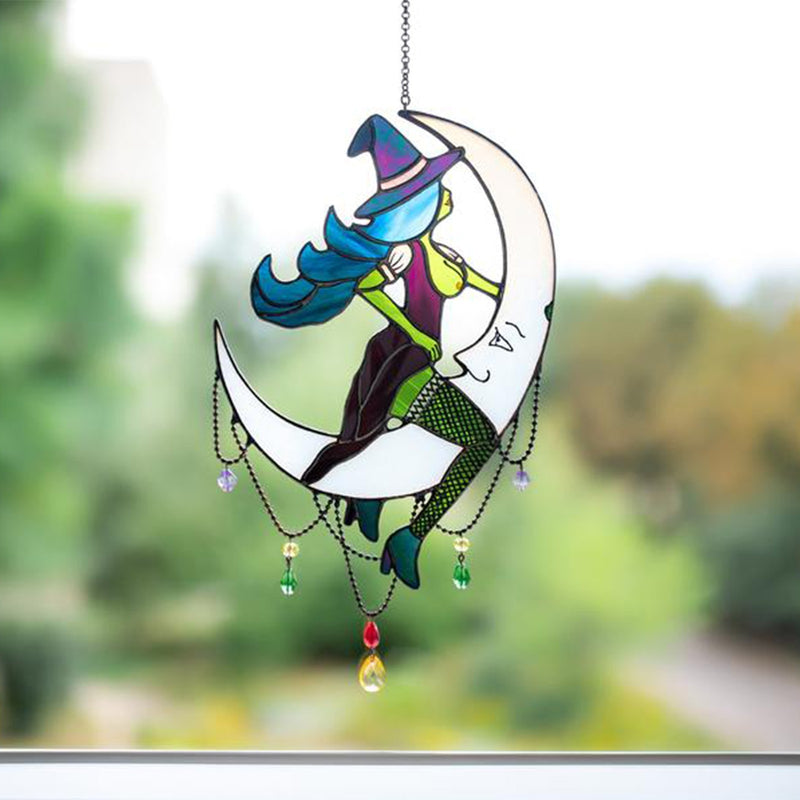 Halloween Acrylic Witch Color Scarecrow Pendant