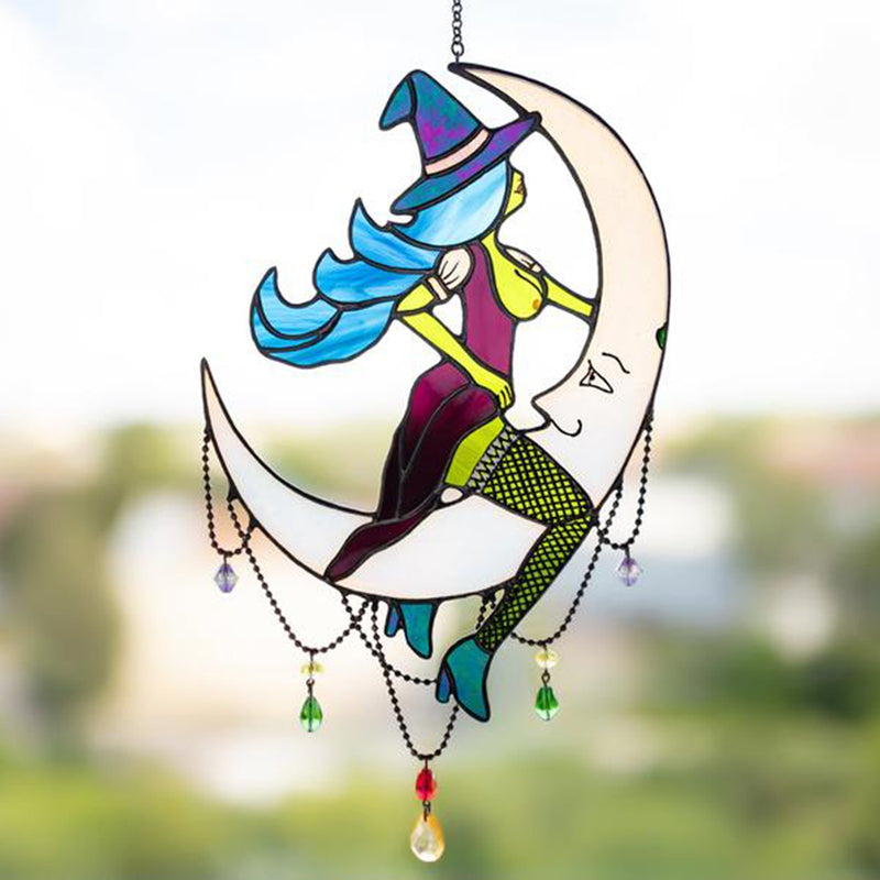 Halloween Acrylic Witch Color Scarecrow Pendant