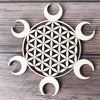 Wooden Grid Purification Crystal Healing Plate Wall Decoration