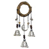 Wall Hanging Rattan Ring, Witch Bell, Blessing Crystal Wind Chime