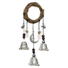 Wall Hanging Rattan Ring, Witch Bell, Blessing Crystal Wind Chime